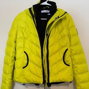Bright Yellow Victoria’s Secret Ski Puffer Jacket